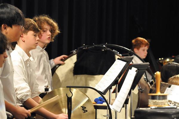 Students performing at the 2023-2024 All County Band Concert
